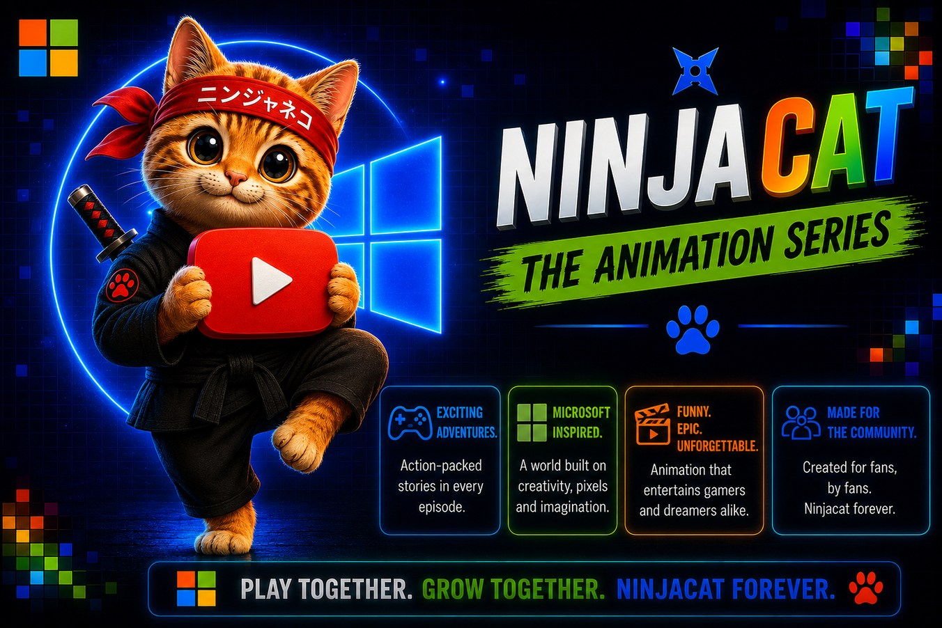 Poster for the NINJACAT animated series