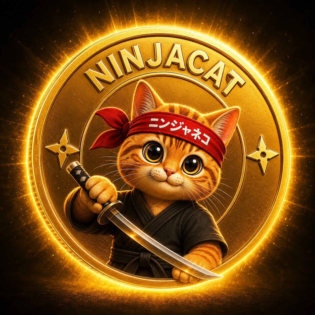 NinjaCat Gold Seal and Official Token Emblem
