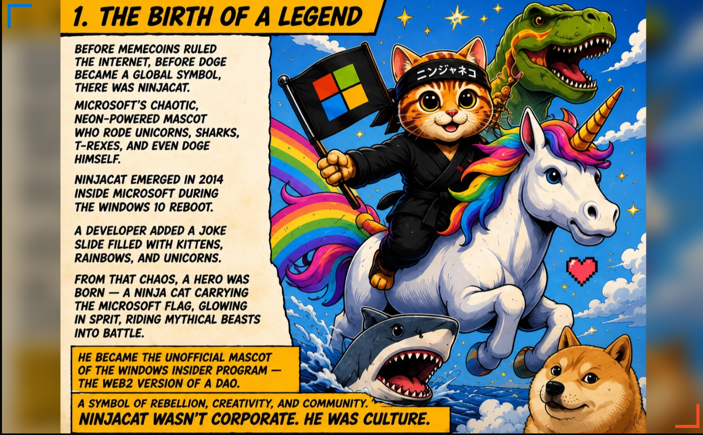 NinjaCat Comic Chapter 1 — The Birth of a Legend